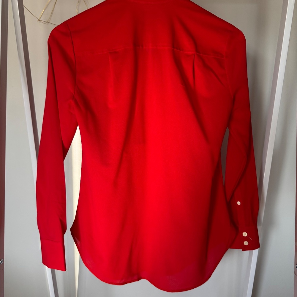 J Crew Factory Red Tuxedo Button Down - image 7